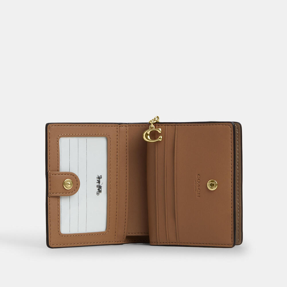 Coach Snap Wallet With Patchwork And Snake Print - Picture 3 of 7